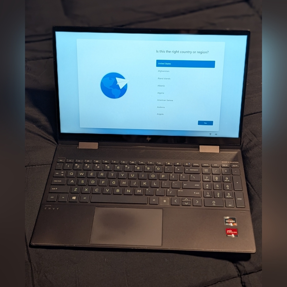HP Black Laptop with AMD Ryzen